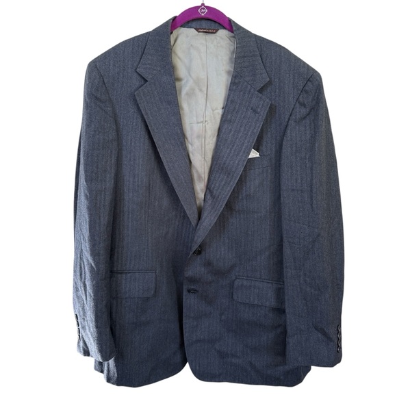 Cricketter Gray Herringbone Wool Blazer Sport Coat Men’s 40R Tailored Jacket